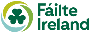 Fáilte Ireland logo with a green shamrock, symbolising tourism, featured at the Mayo Dark Sky Festival website.