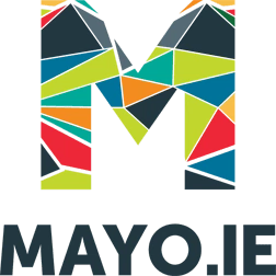 Mayo.ie colourful geometric logo representing Mayo Dark Sky Festival in vibrant hues, highlighting the event's uniqueness.